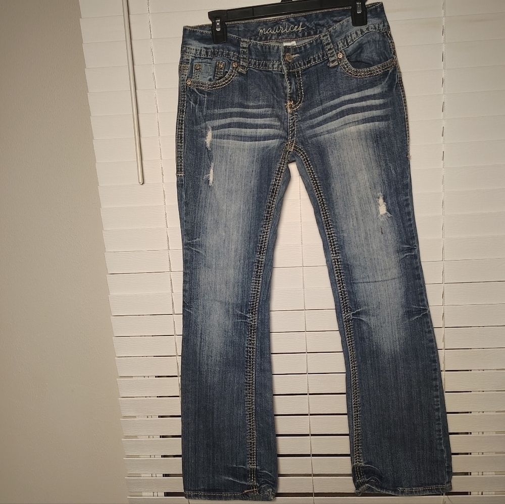 Maurices Classic Blue Boot Cut Jeans 7/8